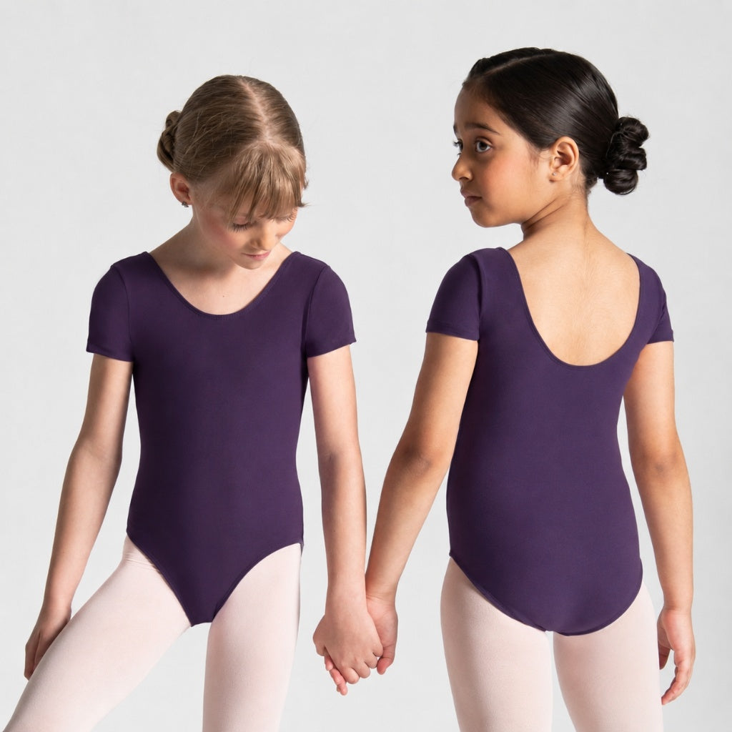 HALINE Short Sleeve Leotard