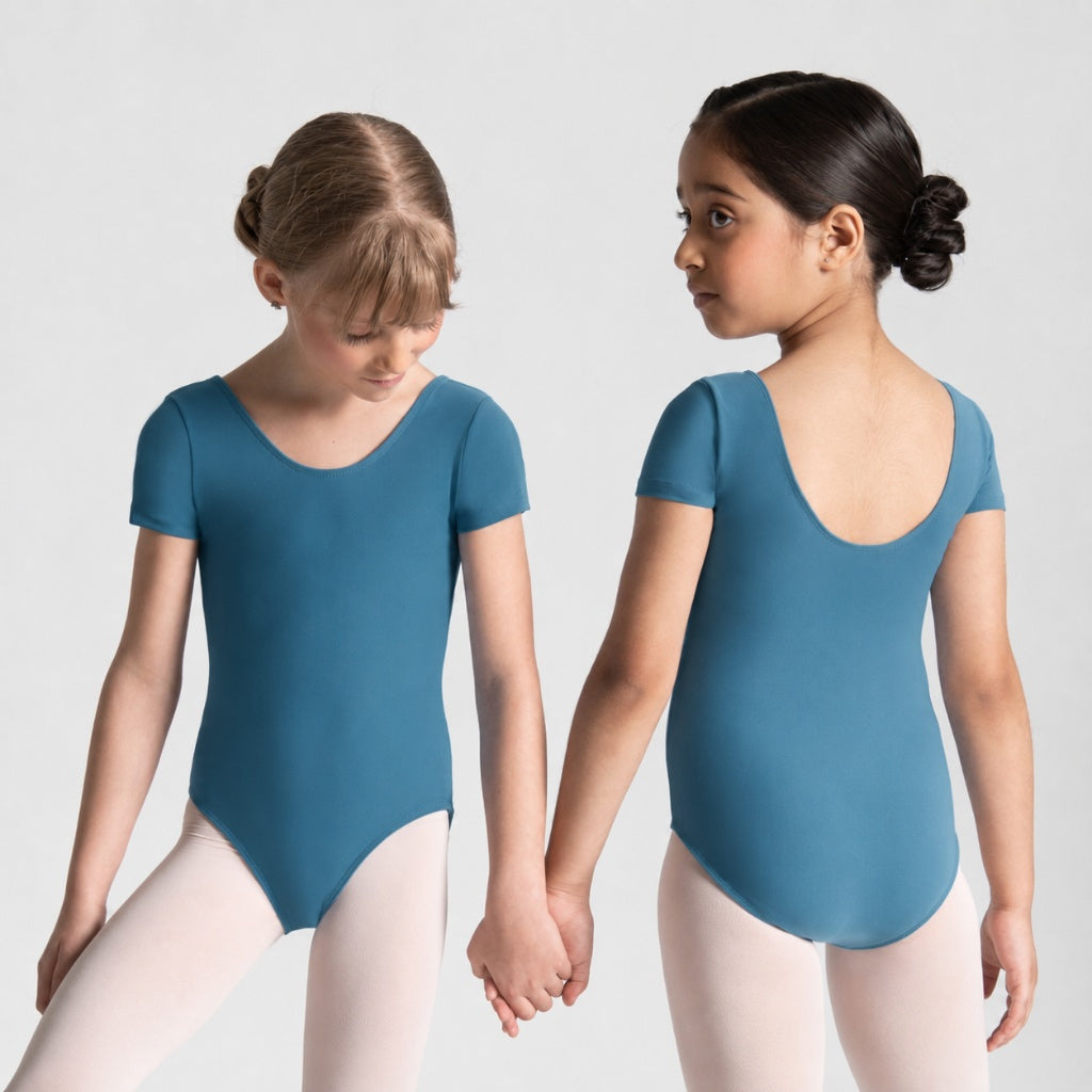 HALINE Short Sleeve Leotard
