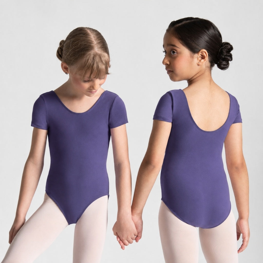 HALINE Short Sleeve Leotard