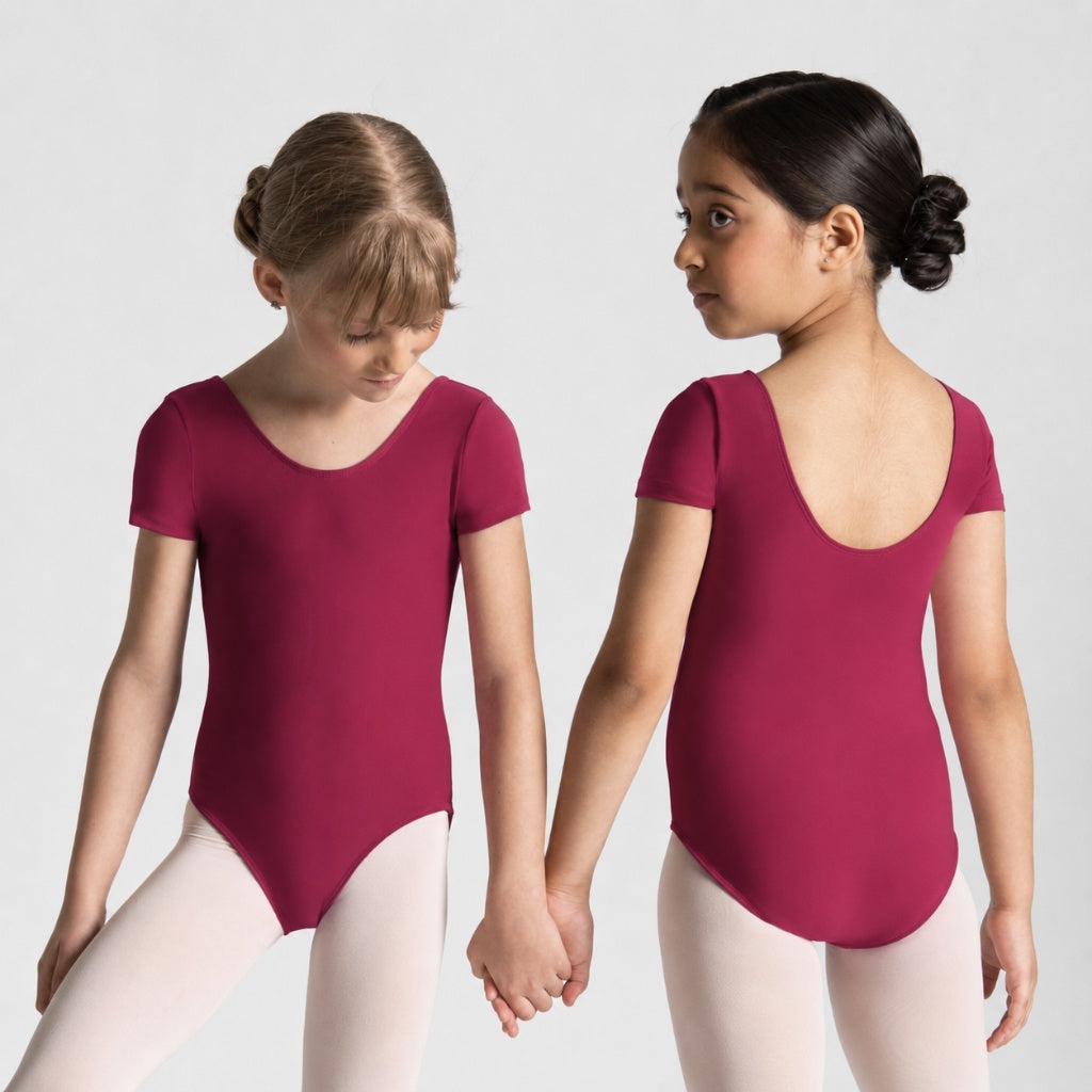 HALINE Short Sleeve Leotard