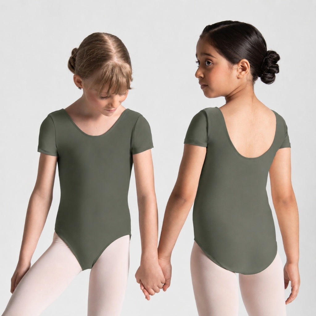 HALINE Short Sleeve Leotard