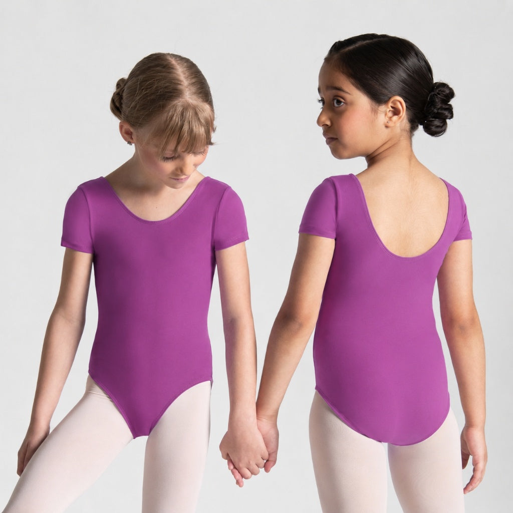 HALINE Short Sleeve Leotard
