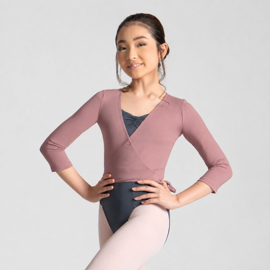 JOSEE 3/4 Sleeve Wrap Top