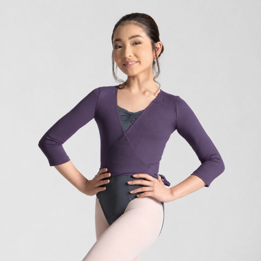 JOSEE 3/4 Sleeve Wrap Top