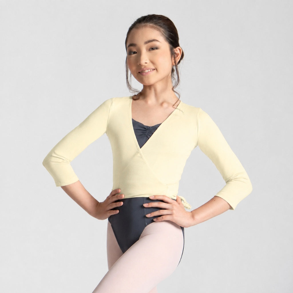 JOSEE 3/4 Sleeve Wrap Top
