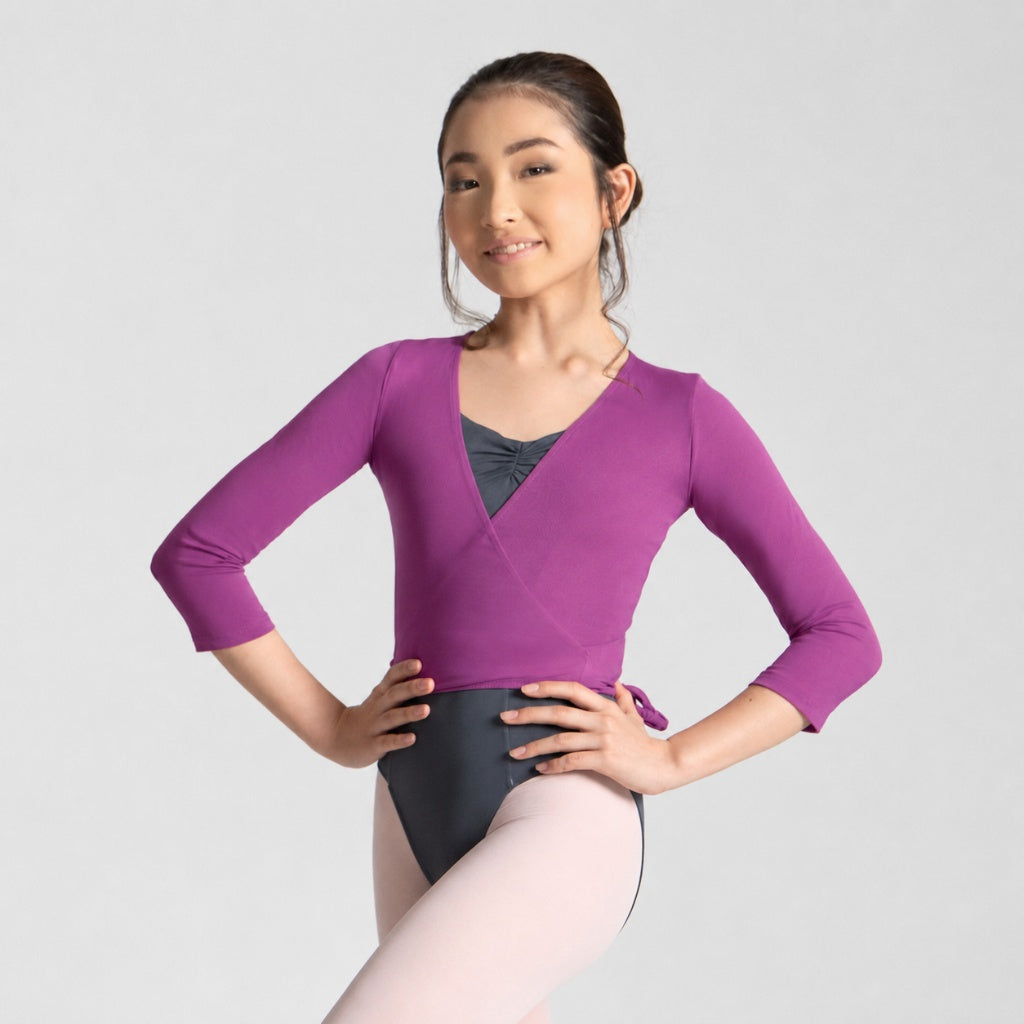 JOSEE 3/4 Sleeve Wrap Top