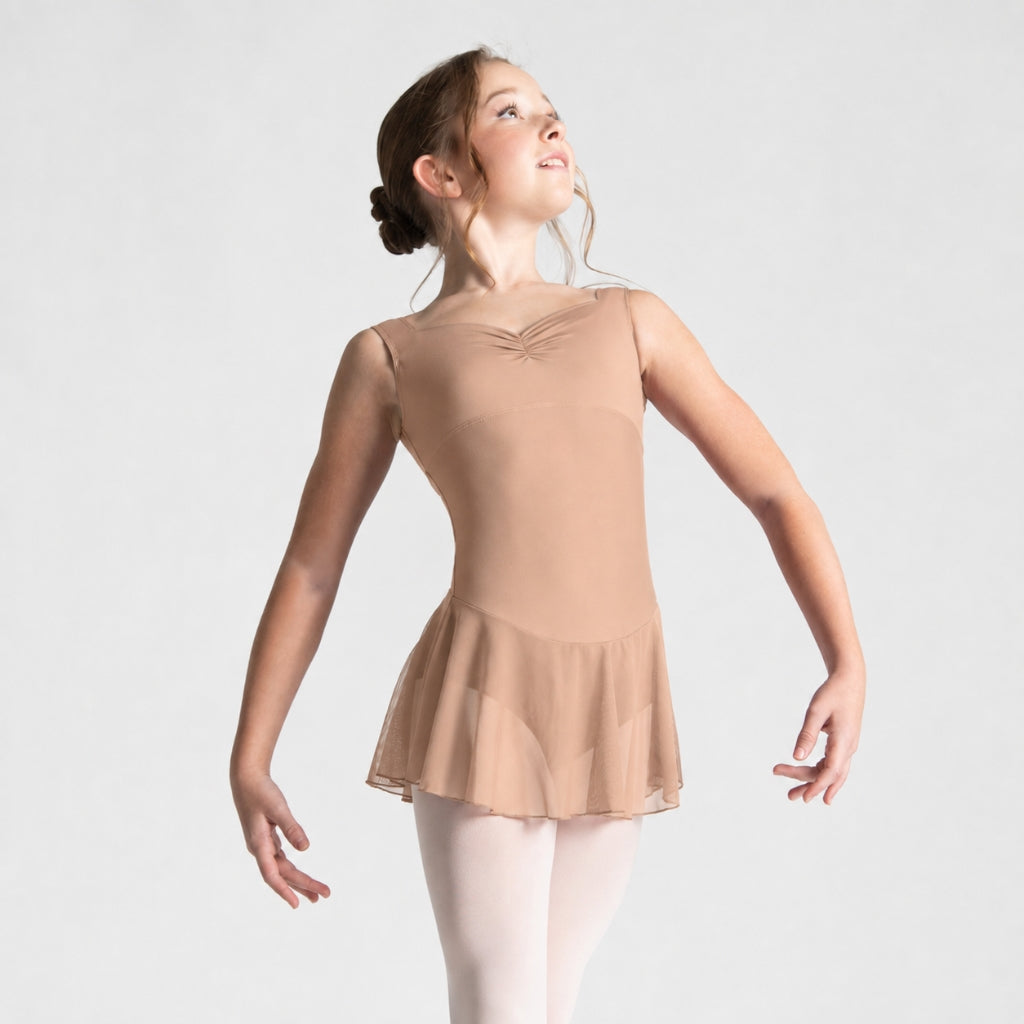 ROMY Pinch Front Sweetheart Neckline Tank Dress
