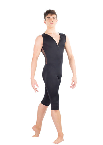 ALDO Printed Mesh Back Zip Front Biketard