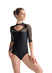 MOIRA Half Sleeve Open Front and Back High Neck Leotard